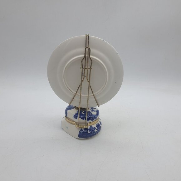 Vintage Oil Lamp Blue Willow - Picture 4 of 11